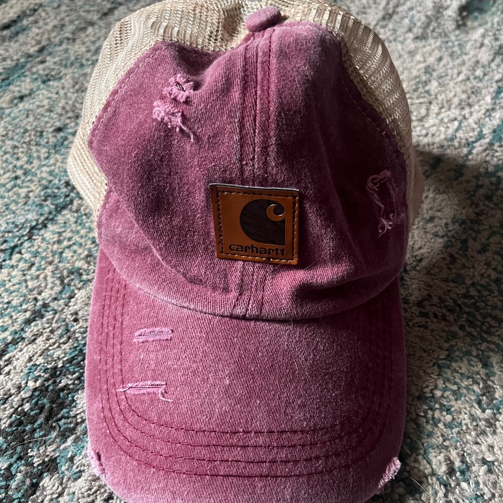 Carhartt Purple and Tan Trucker Hat